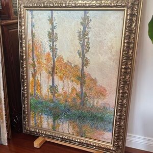 Gold Framed Claude Monet Impressionist Landscape Art